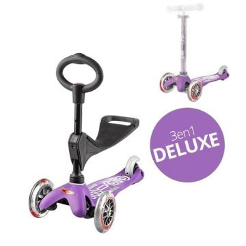 Trottinette 3 en 1 Deluxe avec siège, Livraison Gratuite, Micro violet