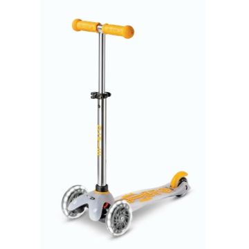 Trottinette Mini Micro Deluxe Flux LED jaune, roues lumineuses, de 2 à 5 ans