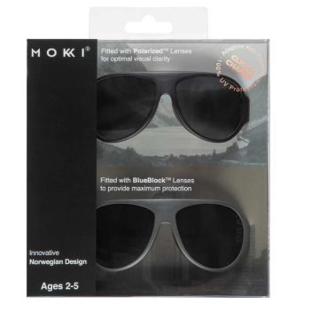 Lunettes Mokki Enfant 2-5-ans système Click & Change, 100% sans BPA, noir