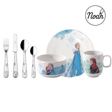 Set vaisselle Reine des Neiges, Villeroy & Boch avec couverts à graver