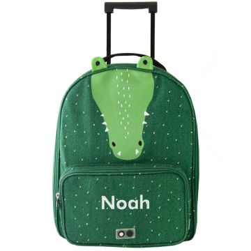 Valise Enfant Trixie, Cadeau personnalisé avec prénom enfant broderie, dès 3 ans, Crocodile, Livraison Gratuite