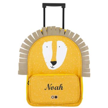 Valise Enfant Trixie, Cadeau personnalisé avec prénom enfant broderie, dès 3 ans, Lion, Livraison Gratuite