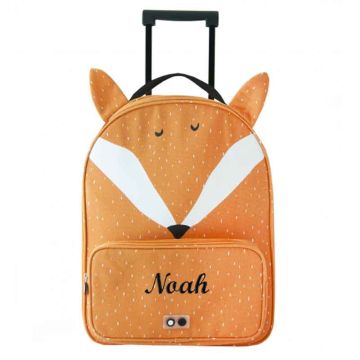 Valise Enfant Trixie, Cadeau personnalisé avec prénom enfant broderie, dès 3 ans, Renard, Livraison Gratuite