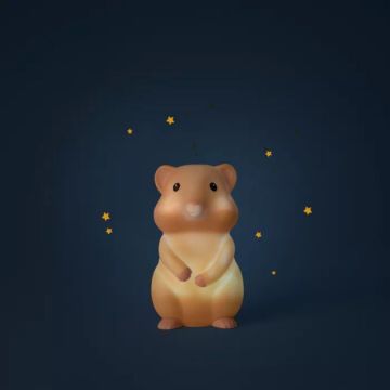 Veilleuse hamster USB Puce & Pilou, Moulin Roty