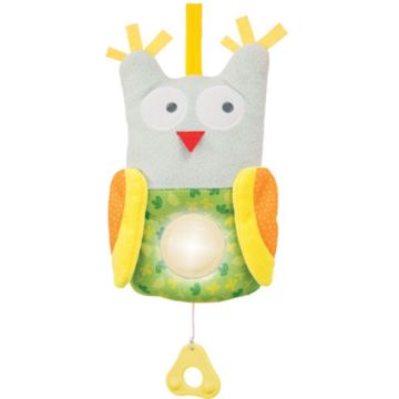 Veilleuse Bébé et Peluche musicale, hibou Taf Toys