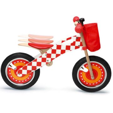 Draisienne Formule 1, sans pédale, en bois hauteur réglable, Scratch