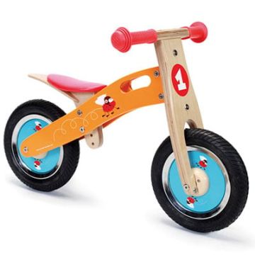 Draisienne en bois, vélo sans pédale orange, Scratch Europe