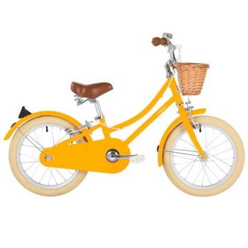 Vélo pédales et petites roues d'appui, jaune 16'' style retro Bobbin, Enfant 4 à 6 ans, Livraison Gratuite, Boutique Suisse