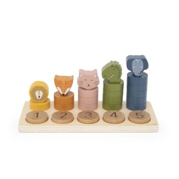 Jouet en bois pour apprendre chiffres et couleurs, dès 2 ans, Trixie,