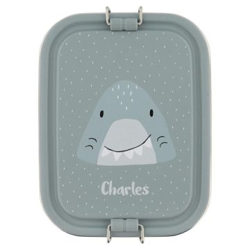 Boîte à gouter personnalisable en inox, requin de Trixie Baby
