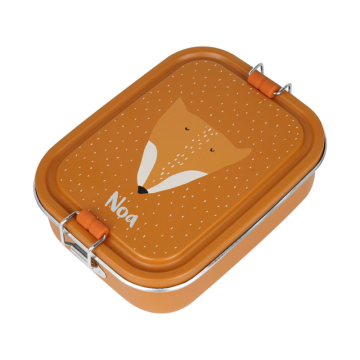 Boîte à gouter personnalisable en inox, renard de Trixie Baby