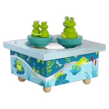 Boîte à musique grenouilles Trousselier - bois