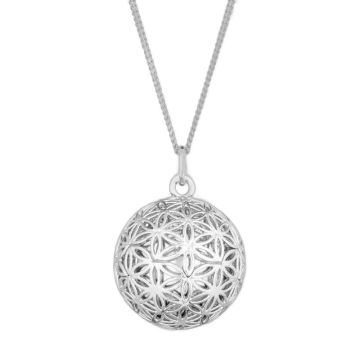 Bola grossesse argent Fleur de Vie Ilado - bijou chaînette