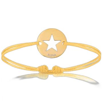 Bracelet cordon gris étoile or bébé enfant Aaina & Co