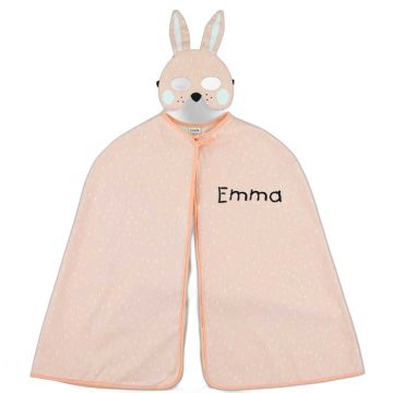 Cape déguisement enfant Trixie : lapin rose à personnaliser