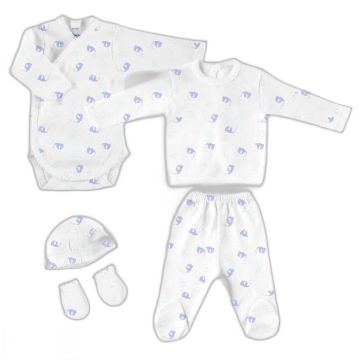 Coffret Naissance Babidu 5 pièces – Éléphant bleu