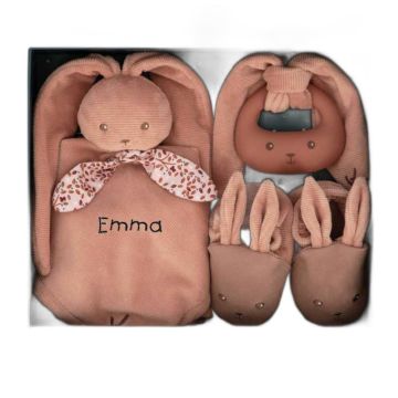 Coffret naissance Kaloo Lapinoo terracotta personnalisable