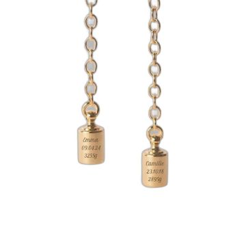 Collier personnalisable Mes Petits Poids or jaune 16 carats