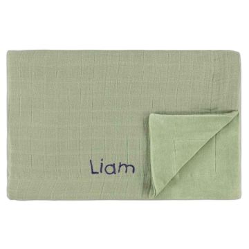 Couverture 100x75 cm coton Trixie Baby vert