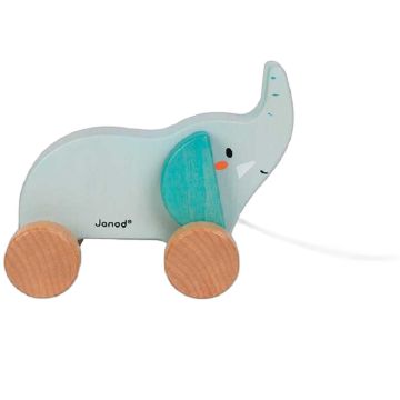 Éléphant à tirer en bois Janod WWF - Jouet promenade