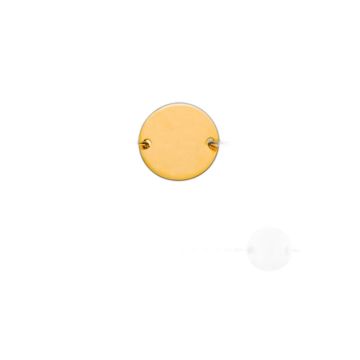 Gourmette or jaune 750 plaquette ronde personnalisable