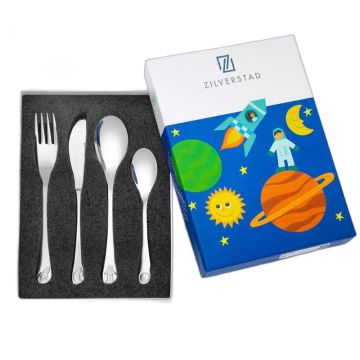 Set couverts enfant espace gravés Zilverstad
