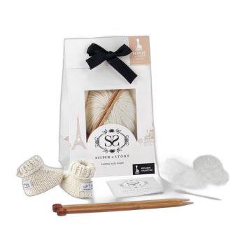 Set tricot chaussons gants bébé laine mérinos – Sophie la Girafe
