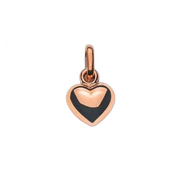 Pendentif coeur bombé or rose 750