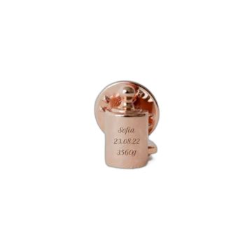 Pin's personnalisable Mon Petit Poids - Or rose