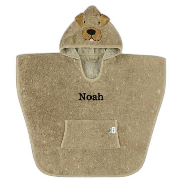 Poncho de bain Trixie Chien beige personnalisable