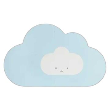 Tapis bébé mousse nuage bleu Quut modulable sol mur