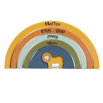 Arc-en-ciel en bois personnalisable Lion Trixie