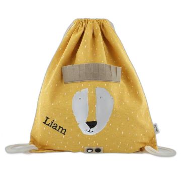 Sac de gym lion personnalisable Trixie Baby | 40x34 cm