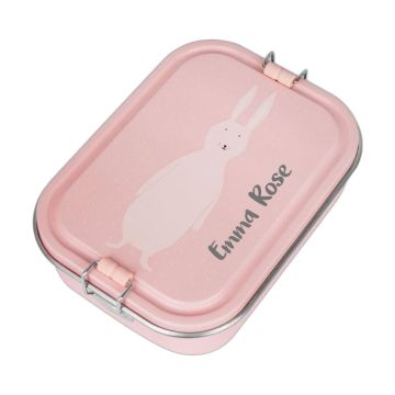 Grande boîte repas inox personnalisable Trixie lapin
