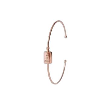 Bracelet jonc personnalisable Mon Petit Poids or rose