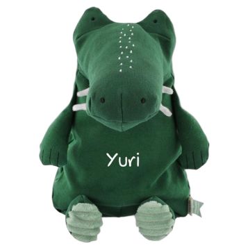Peluche Crocodile Trixie 38cm coton biologique personnalisée