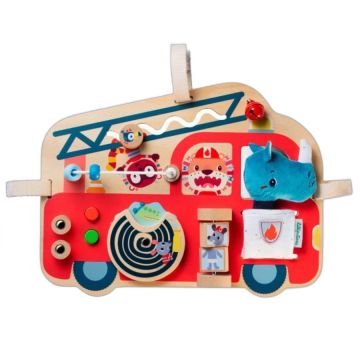 Panneau d'activités Pompier Lilliputiens - 8 jeux d'éveil