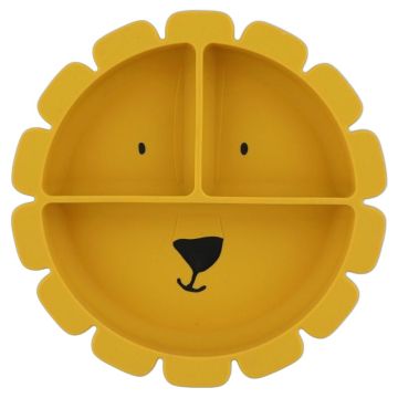 Assiette silicone Mr. Lion avec ventouse et compartiments Trixie