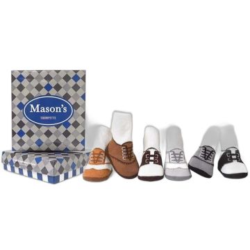Coffret 6 paires chaussettes bébé garçon Trumpette, look baskets