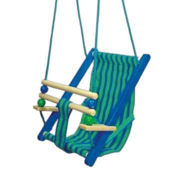 Balançoire bébé en bois et tissu Bajo