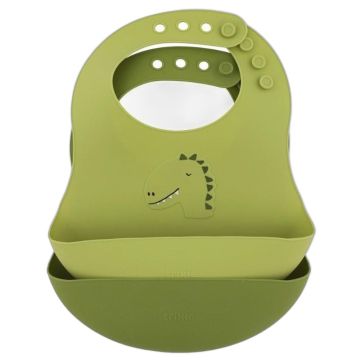 Bavoir silicone 2-pack Mr. Dino Trixie – cadeau naissance