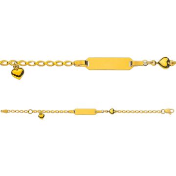 Gourmette Or Jaune 18K – Bracelet Personnalisable Naissance
