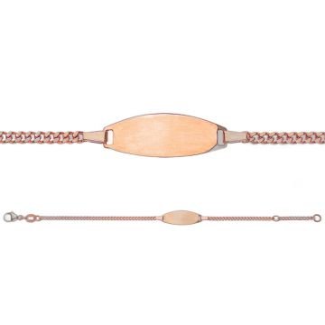 Gourmette Or Rose 750 Bébé Fille 14cm