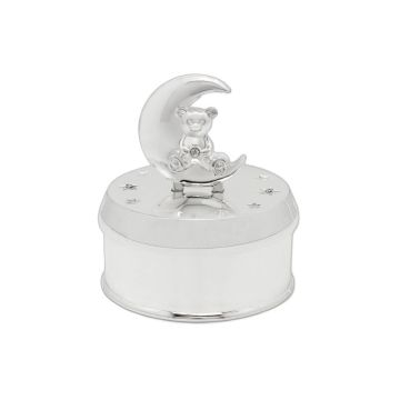Boîte à musique Ours et Lune personnalisable Zilverstad