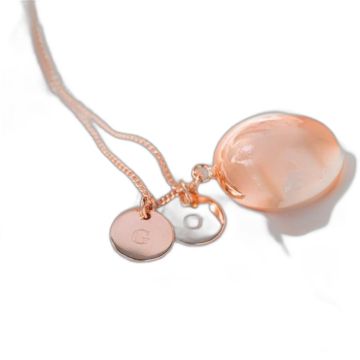 Bola de grossesse Isis or rose avec initiales Aismée