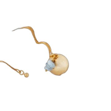 Bola de grossesse or jaune aigue-marine Aismée
