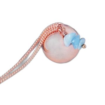 Bola de grossesse or rose aigue-marine Aismée