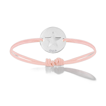 Bracelet étoile rose Aaina & Co – Cordon ajustable