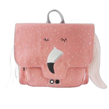 Cartable personnalisé Trixie flamant rose - Sac école fille