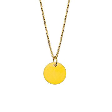 Pendentif rond à personnaliser Or 750, gravure recto verso